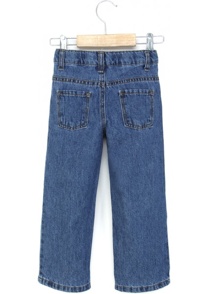 Erkek Bebek Beli Ayarlanabilir Düz Paça Jean Cepli Kot Pantolon fiyatları