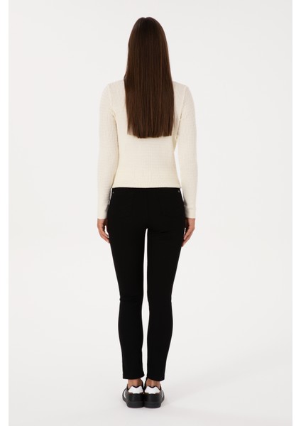 Kadın Siyah Pantolon (Kanvas-Chino) 50317139-VR046 fırsatları