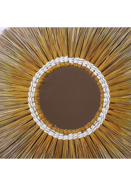 Mylamp Yıldız 60 Cm. Sarı Renkli Doğal Deniz Sazı Ayna fırsatları