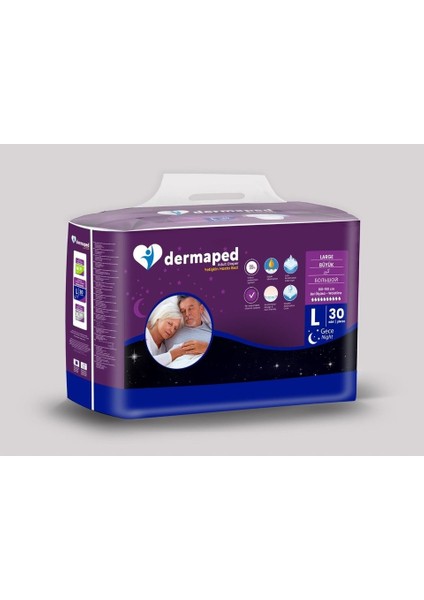 10 Damla Gece Hasta Bezi Large 4*30 120 Adet