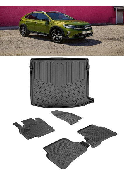 Taigo 2022 ve Sonrası 4.5d Sahler Paspas 3D Rizline Üst Bagaj Havuzu Set