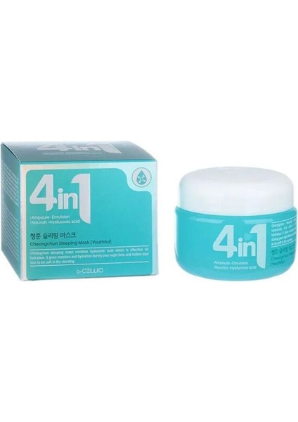Dr. Cellıo 4 In 1 Cheongchun Hyaluron Nemlendirici Uyku Maskesi
