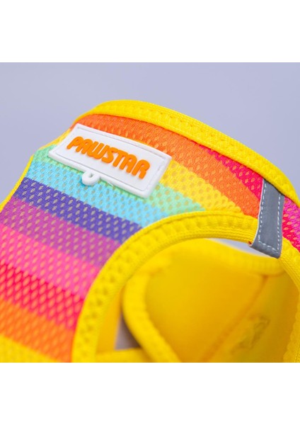 Rainbow Air-Mesh Göğüs Tasması Kedi Köpek Göğüs Tasması Gökkuşağı Desenli Köpek Tasması fiyatları