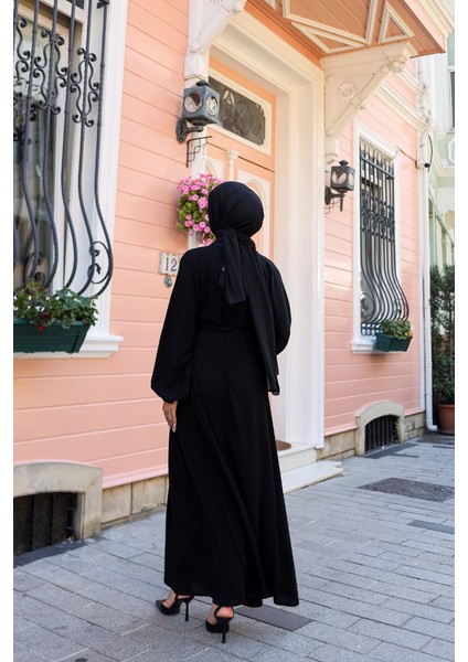 Oversize Balon Kol Elbise-Medine Ipeği