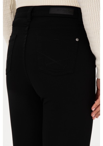 Kadın Siyah Pantolon (Kanvas-Chino) 50317139-VR046