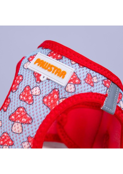 Mushroom Air-Mesh Göğüs Tasması Kedi Köpek Göğüs Tasması Mantar Desenli Köpek Tasması fiyatları