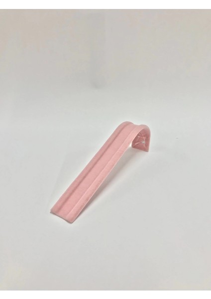 Metal Saç Süet Kumaş Pembe Renk Bileklik-Saat Sergileme Standı