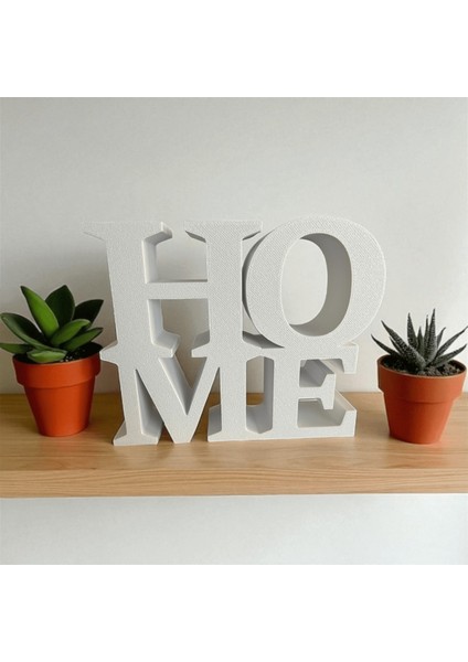 Home Yazılı Dekoratif Masaüstü Biblo, Beyaz, Minimalist Tasarım fırsatları