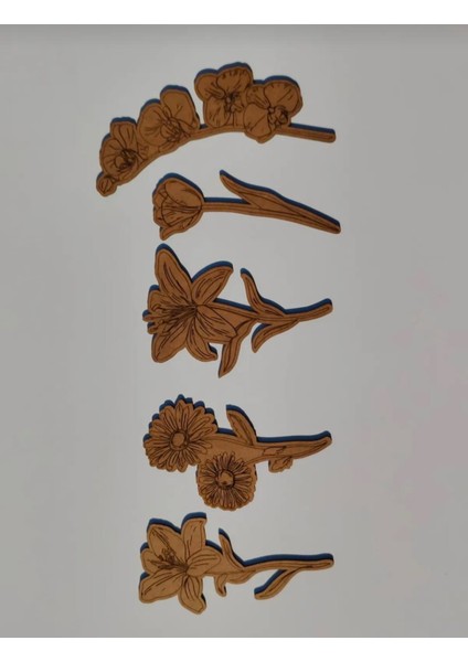 Boyanabilir Ahşap Ham Mdf Çiçekler | 3 mm Ham Ahşap (5 Li Set Halinde) |EO6006 fiyatları