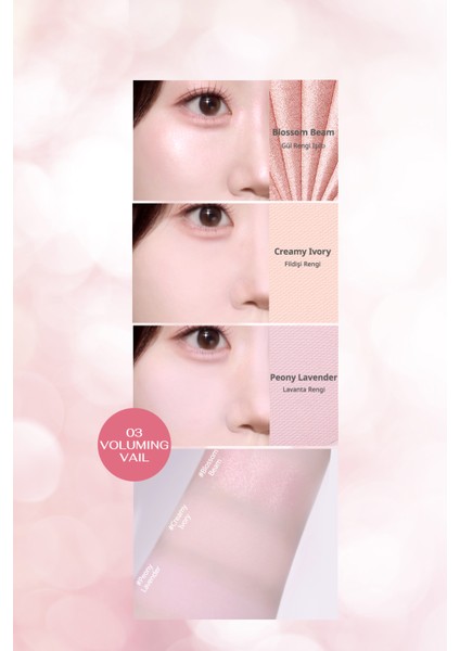 İnci Işıltıları İçeren Aydınlatıcı Paleti PERIPERA V Highlighter Ad (003 Voluming Veil) fiyatları