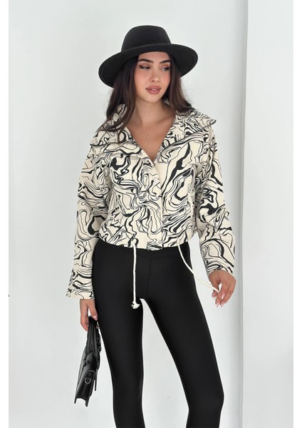 Desenli Içi Astarlı Gabardin Ceket modelleri