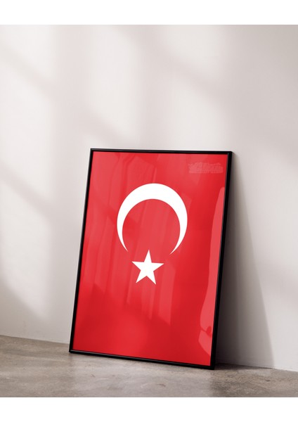 Türk Bayrağı Çerçevesiz Poster, Dijital Baskı Bayrak