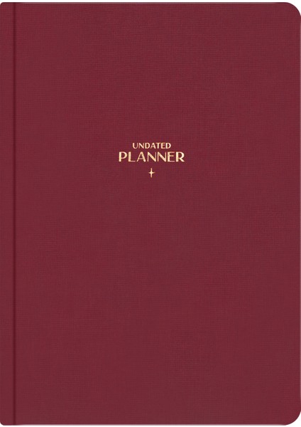 A5 Keten Süresiz Planlayıcı Ajanda Bordo