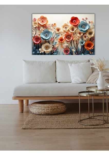 Tablo 3D Çiçek