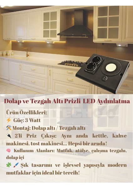 Dolap ve Tezgah Altı Bluetooth Müzik Çalar Prizmatik Venüs 3'LÜ SET fırsatları