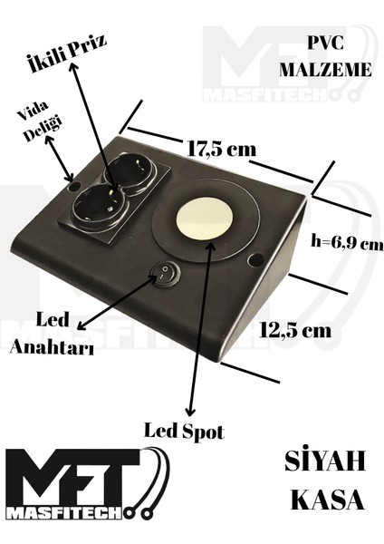 Dolap ve Tezgah Altı Bluetooth Müzik Çalar Prizmatik Venüs 3'LÜ SET