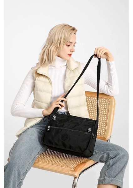 Kadın Omuz Çantası Klinkıl Kumaş Kullanışlı Iç Hacim indirimleri