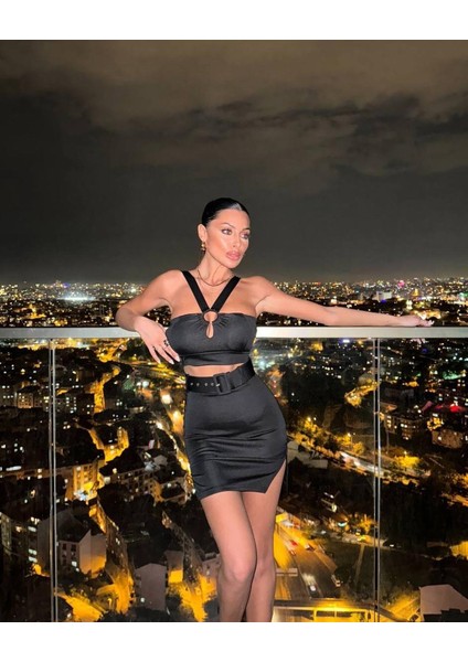 Kemerli Ikili Takım 4047 - Siyah fiyatları