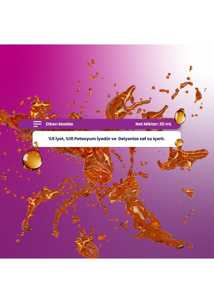 Raw Material Lugol's Solution İyot %5 Damla 20 ml fiyatları