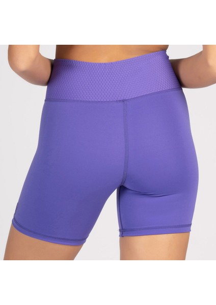 Lila Toparlayıcı Kruvaze Bel Detaylı Bisikletçi Şortu Kısa Tayt Vela fiyatları