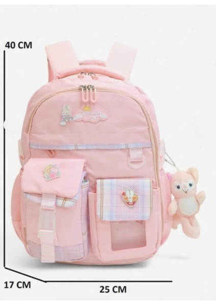 1450 Pembe İthal Kore Tarzı Unisex İlkokul Çocuk Sırt Çantası fiyatları
