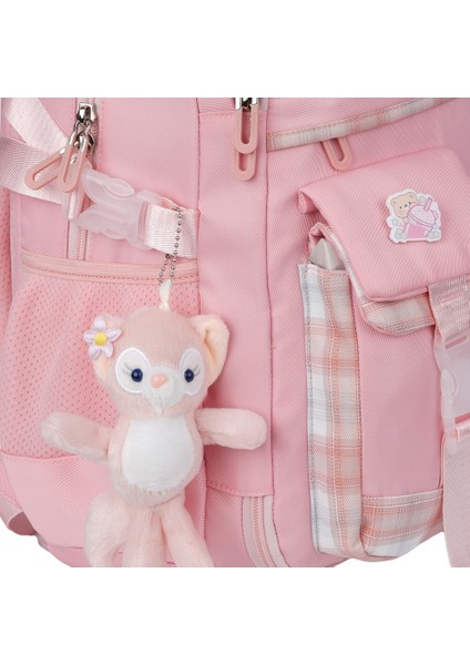 1450 Pembe İthal Kore Tarzı Unisex İlkokul Çocuk Sırt Çantası modelleri
