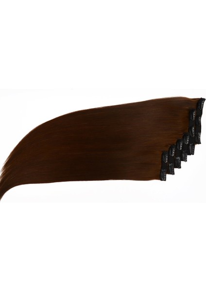 ÇIT ÇIT 6 PARÇA GERÇEK SAÇ KOYU KAHVE 150gr. 70cm fiyatları