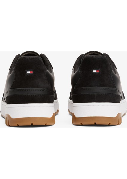 Tommy Jeans Leather Logo Basketball Erkek Siyah Sneaker.bds modelleri