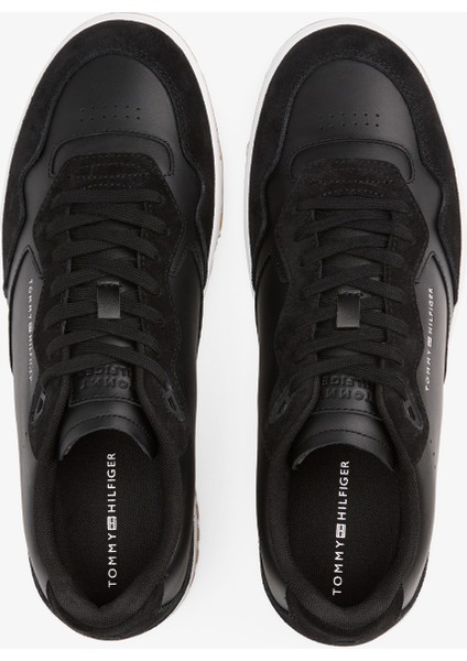 Tommy Jeans Leather Logo Basketball Erkek Siyah Sneaker.bds indirimleri