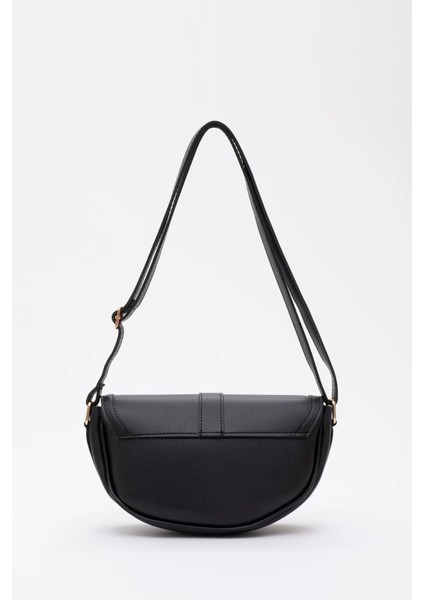 Kilit Detaylı Suni Deri Tek Bölmeli Çıtçıtlı Şık ve Ergonomik Kol ve Omuz Çantası Zarif fırsatları