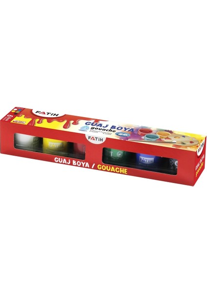Guaj Boya Karton Kutu Şişe 6 Renk 25 ml 50410