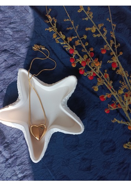 Çelik Kalp Detaylı Ince Kolye modelleri