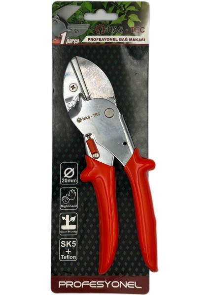 Profesyonel Üzüm Makası | 20 mm Kesme Kapasitesi, Sk5 Çelik Bıçak, Ergonomik Kırmızı Sap fiyatları