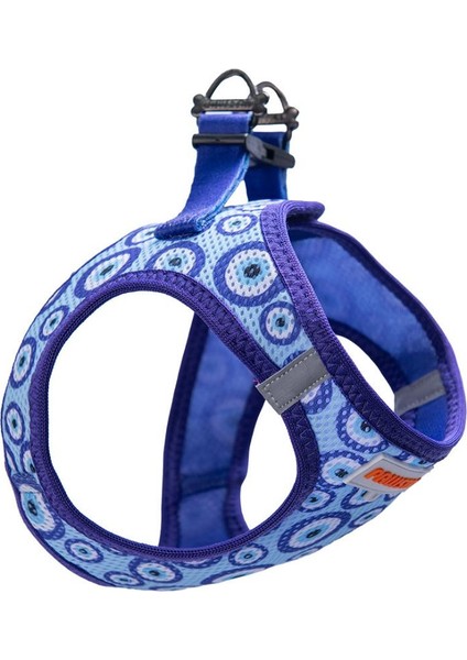 Charm Air-Mesh Göğüs Tasması Kedi Köpek Göğüs Tasması Nazar Boncuğu Desenli Köpek Tasması indirimleri