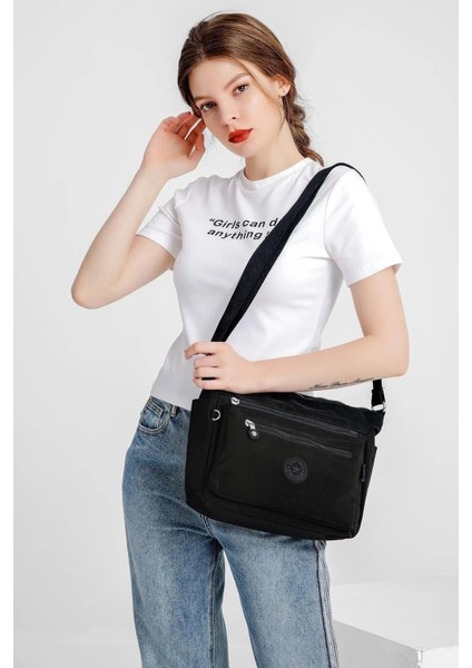 Krinkıl Kumaş Kadın Omuz Çantası Suya Dayanıklı Yüzey