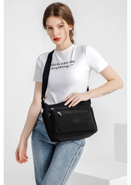 Krinkıl Kumaş Kadın Omuz Çantası Suya Dayanıklı Yüzey