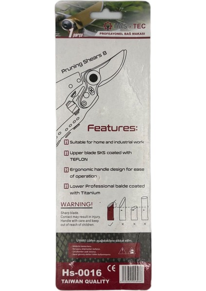 Profesyonel Bağ Makası | Sk5 Çelik Bıçak, Teflon Kaplama, Ergonomik Sap fırsatları