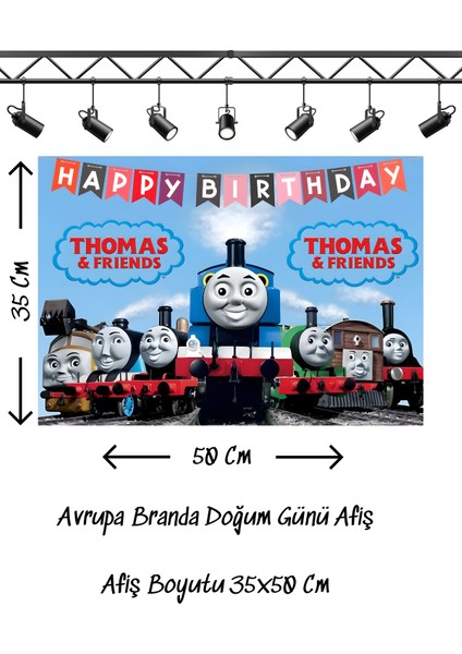 Thomas Train Thomas ve Arkadaşları Temalı Doğum Günü Afişi