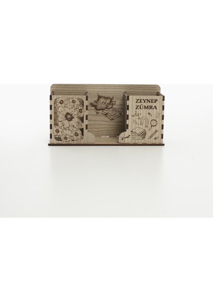 Kişiselleştirilebilir Tek Adet | Ahşap Kalemlik | 16*8 CM|KA5003