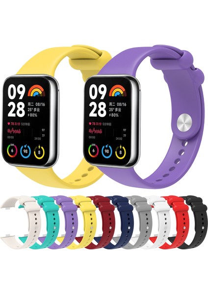 Xiaomi Redmi Watch 4/watch 5/mi Band 8 Pro/mi Band 9 Pro Klasik Silikon Kordon Standart Spor Kayış