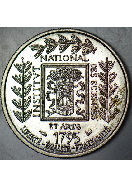 Fransa 1 Frank 1995 Hatıra. Fransa Bilim Enstitüsünün 200. Yılı 24 mm fiyatları