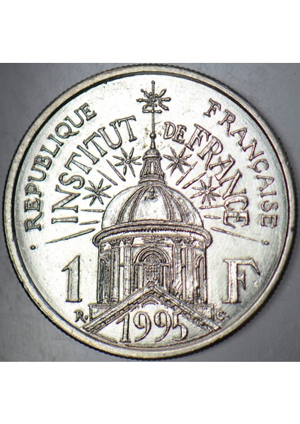 Fransa 1 Frank 1995 Hatıra. Fransa Bilim Enstitüsünün 200. Yılı 24 mm modelleri
