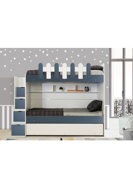 Evimşah Irmak 90 * 190 3 Lü Beyaz / A.gri Yavrulu Ranza fiyatları