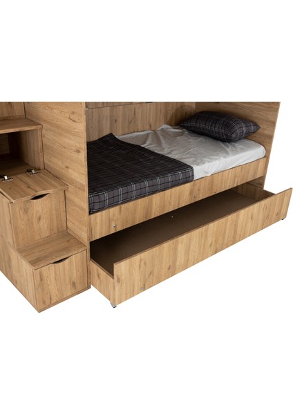 Evimşah Irmak 90 * 190 3 Lü Beyaz / A.gri Yavrulu Ranza indirimleri