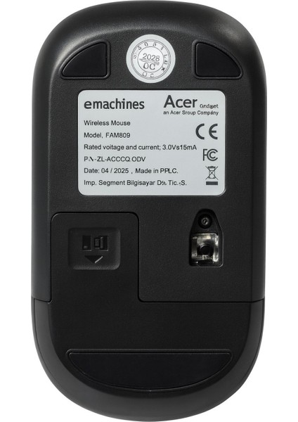 eMachines Sessiz Kablosuz Mouse – USB Alıcılı, Pil Hediyeli, Ev ve Ofis için – EAM080 indirimleri