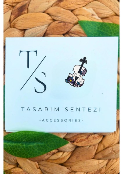 Rozet Metal Broş Yaka Okul Çantası Kıyafet Şapka Takı Aksesuar Keman Viyola Enstrüman Muzik Rosette