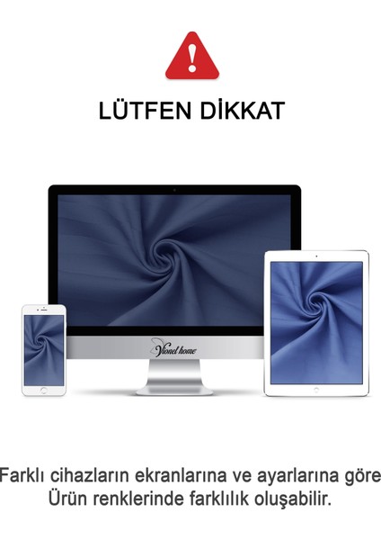 %100 Pamuk 2’li Çizgili Saten Yastık Kılıfı 50 x 70 | Gece Mavisi modelleri