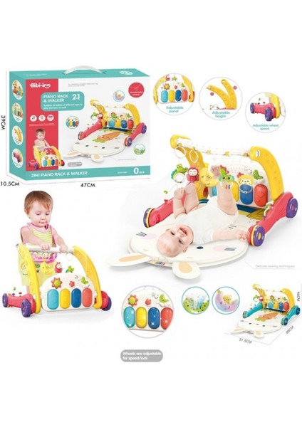 2’si 1 Arada Piyanolu Bebek Yürüteci | Oyun & Yürüme Arkadaşı