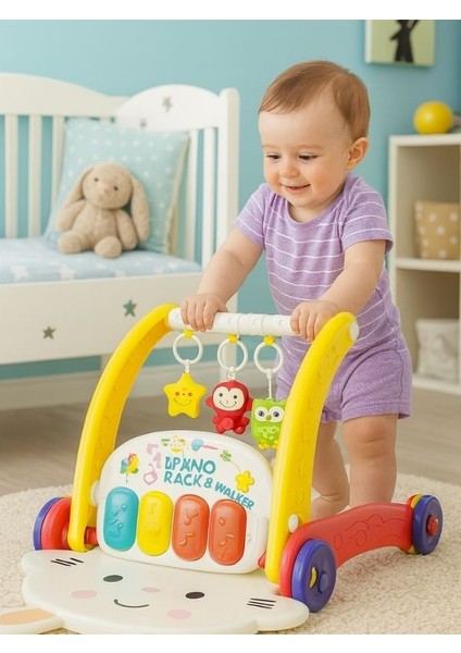 2’si 1 Arada Piyanolu Bebek Yürüteci | Oyun & Yürüme Arkadaşı fiyatları