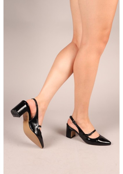 Eila Tek Bantlı Arkası Açık Topuklu Ayakkabı Siyah fiyatları